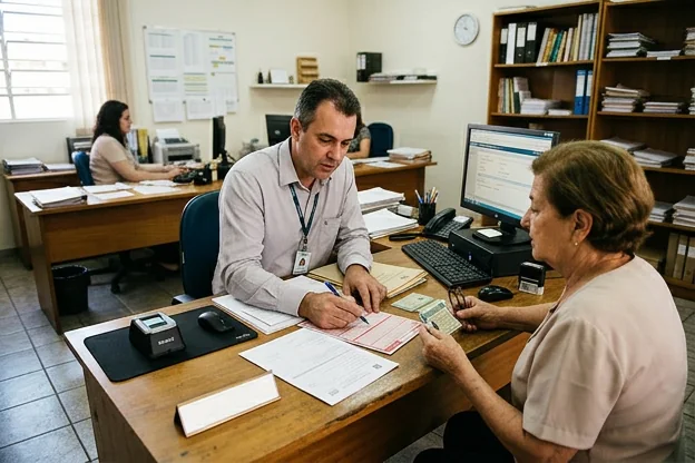 Despachante em Salto ajudando cliente na renovação da CNH.